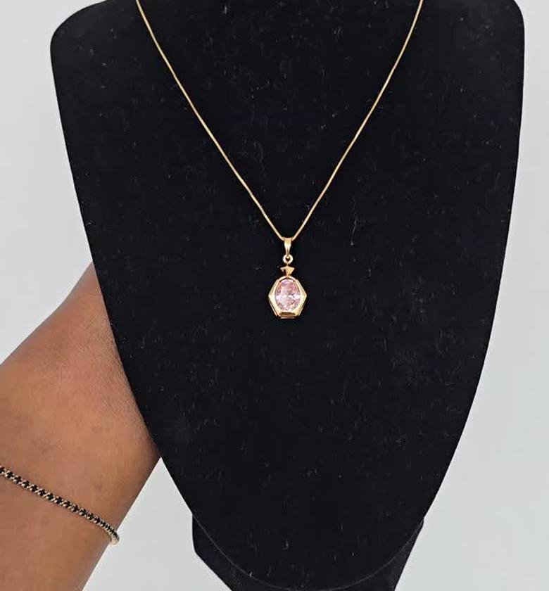 hypollargenic non tarnish and anti fading gold coated necklace image