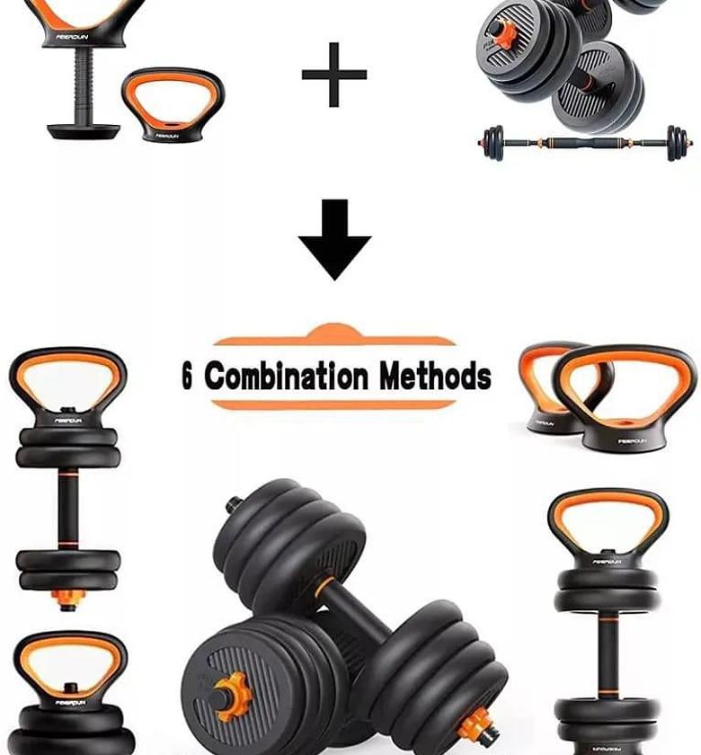DUMBBELL. 30KG Dumbbell Barbell Kettlebell Adjustable Weight Set  image