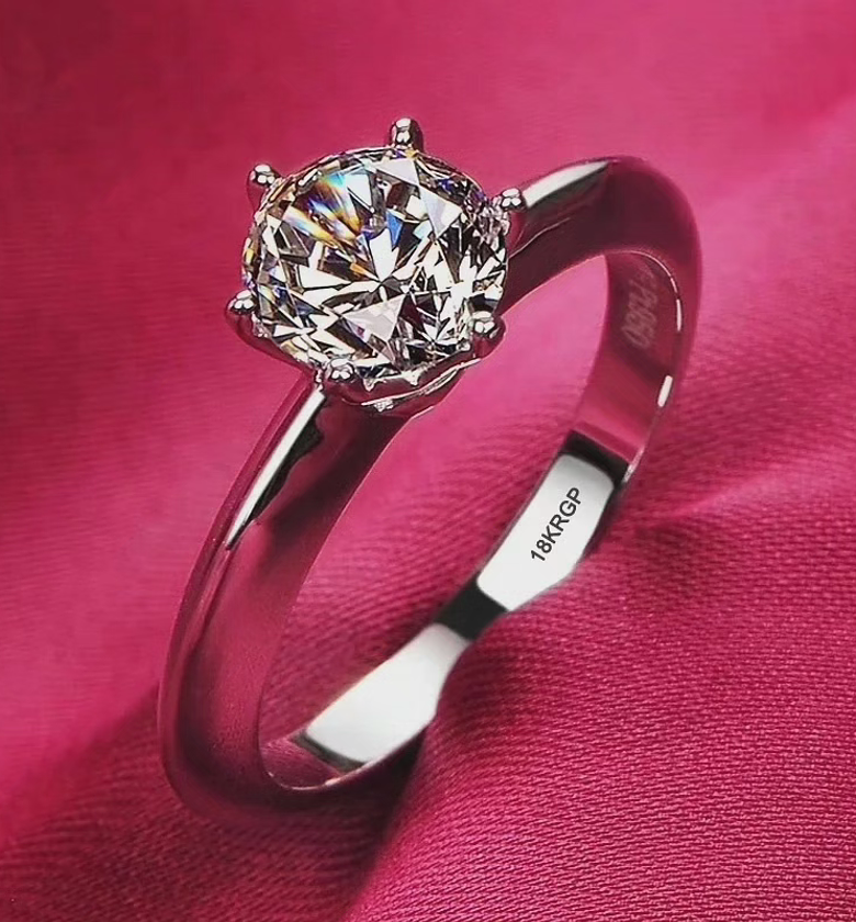 Sterling silver engagement ring image