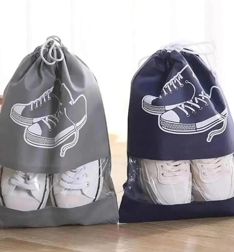 3pcs Non woven portable shoe storage bag image