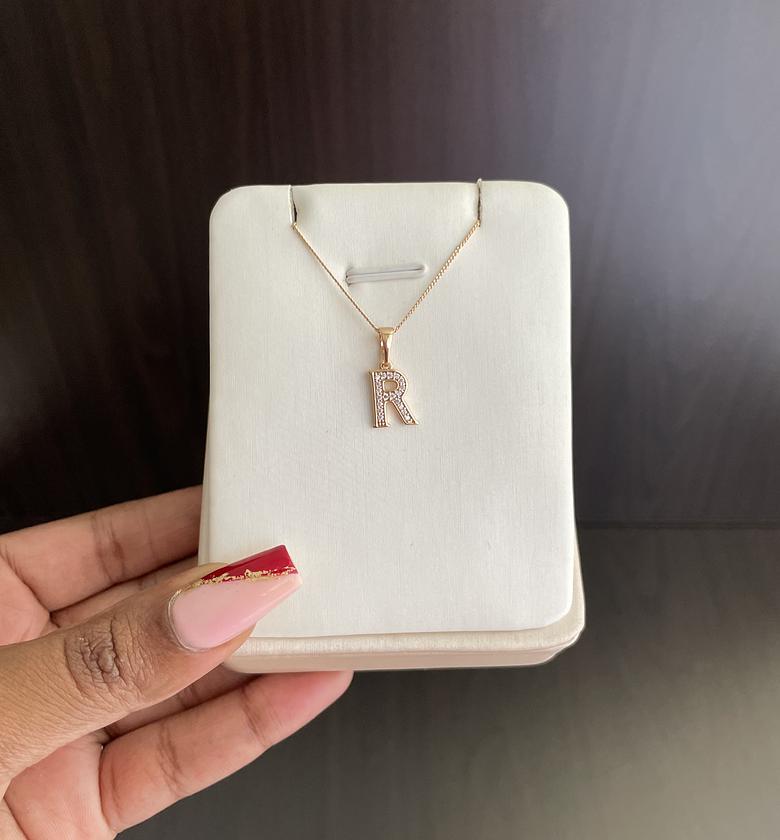 Initial Necklace - R image