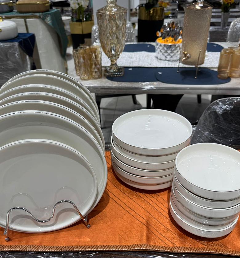 24PCS White Dinner Set image