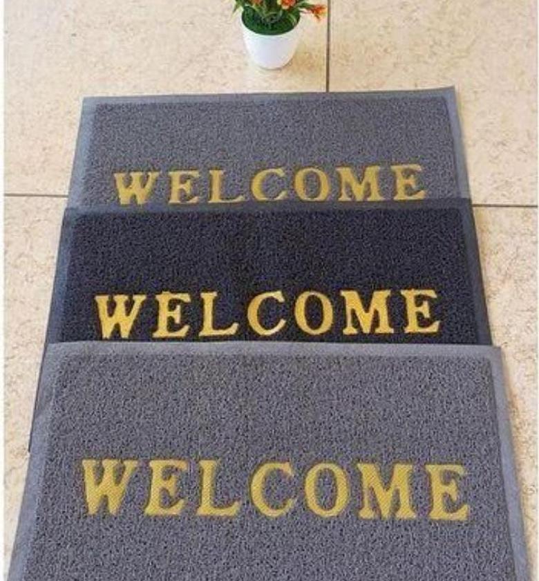 40x60cm Welcome door step mat now available in grey or black  image