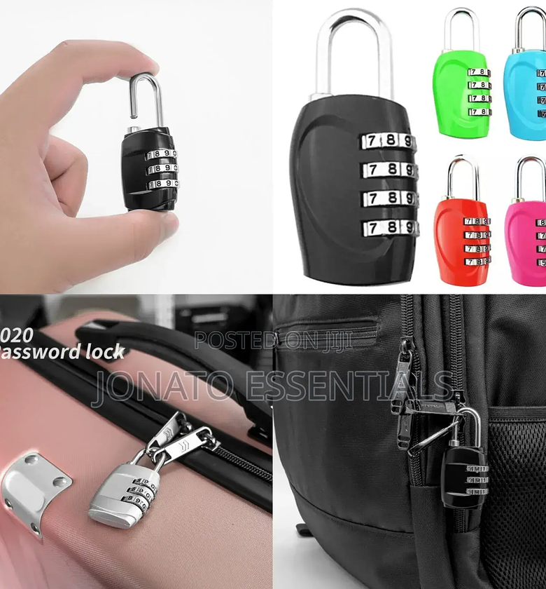 3 Digit Combination Padlock For Luggage, Travel, Backpacks image