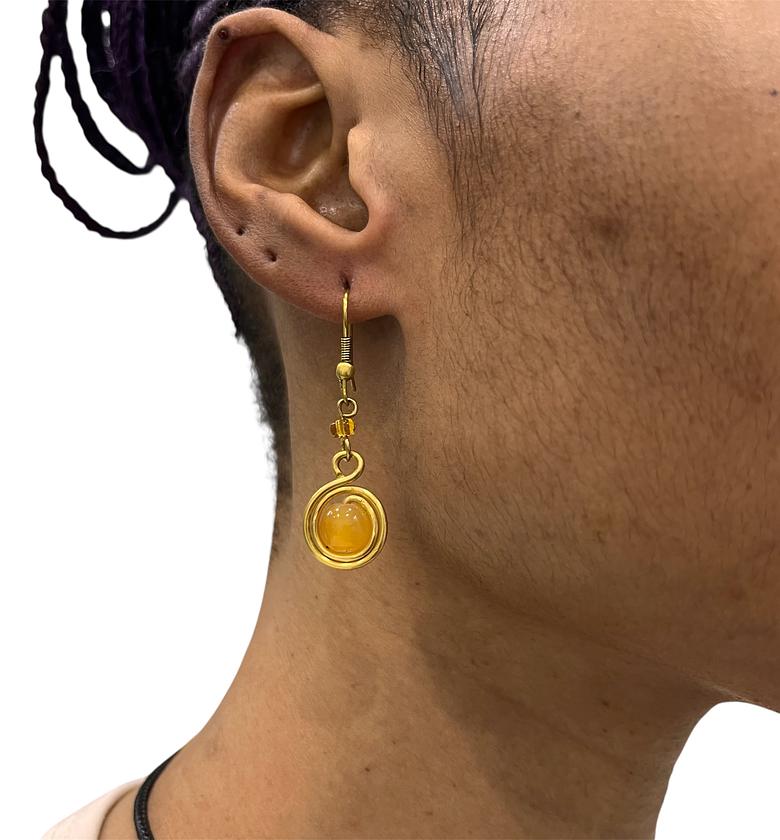 Onyeka Brass Earrings image