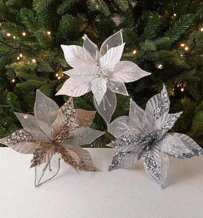 EleganceLux Christmas Tree Bows 28cm image