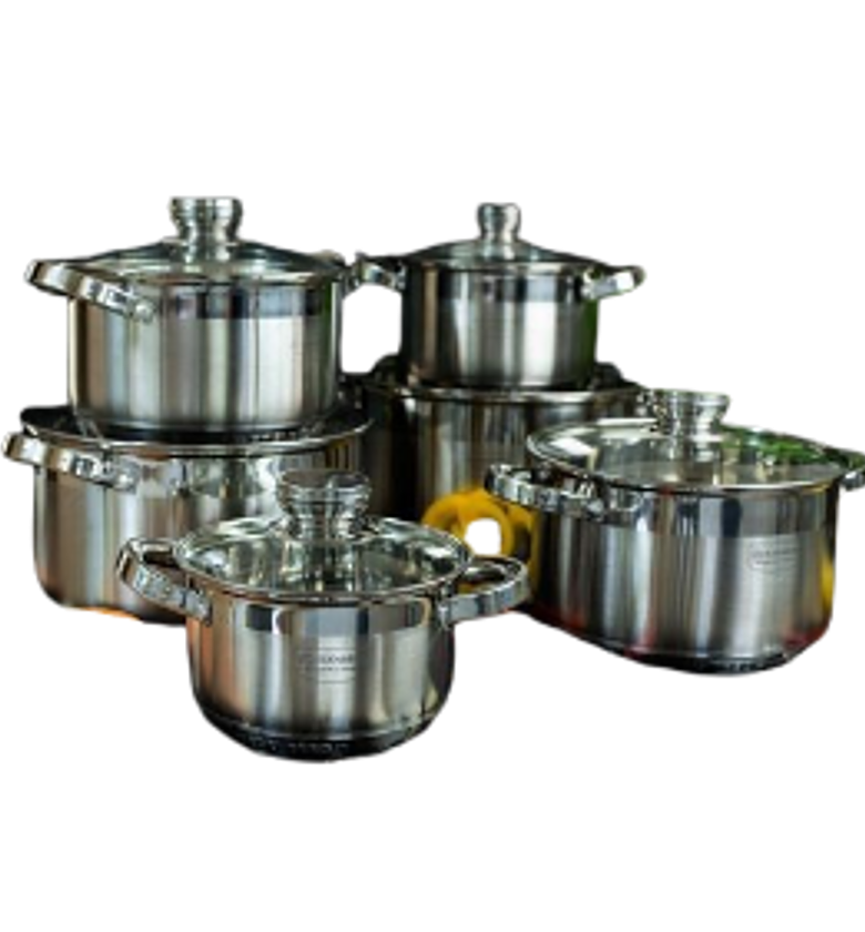 Cookware. 12pc Edenburg Stainless Steel Cookware image