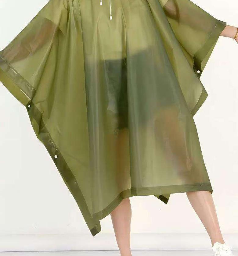 Adults EVA Outdoor Raincoat Hooded Sleeve image