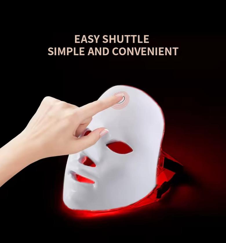 Wireless 7 Colors Light Led Facial Mask Red Light Therapy image