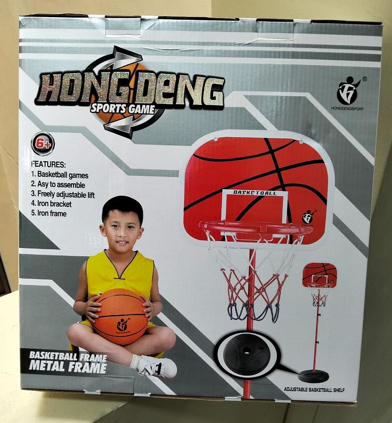 BASKETBALL SET NCLUDES;IRON FLAME,IRON BRACKET,BALL, PUMP image