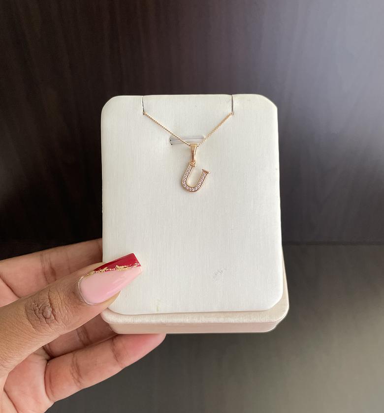 Initial Necklace - U image