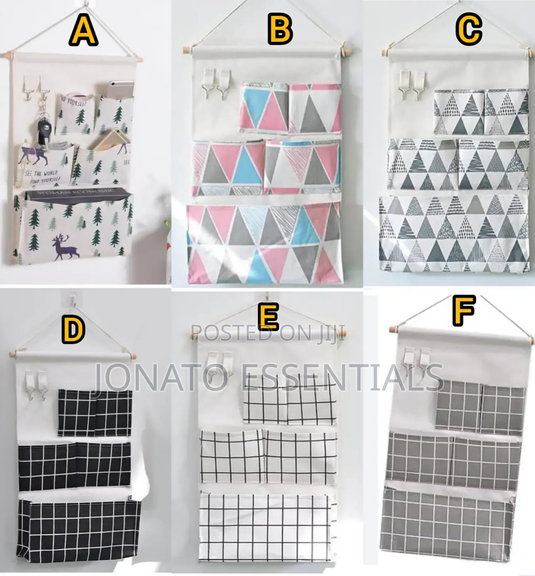 5 Pocket Wall Hanging Storage Bag Organizer image