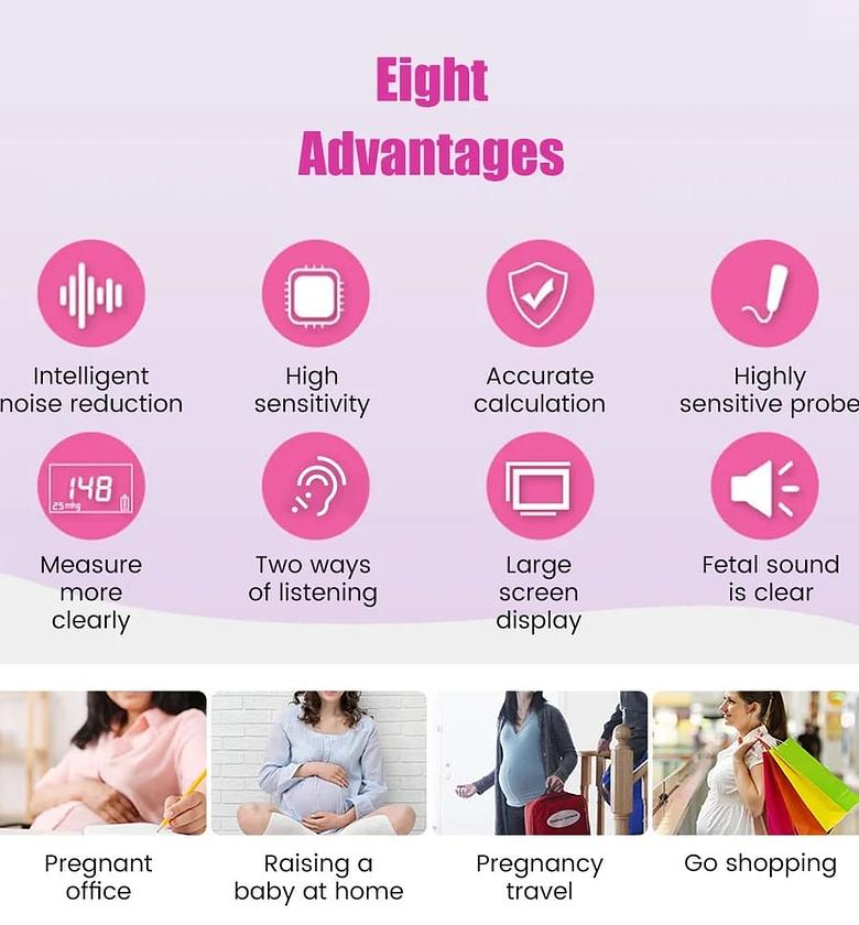 Doppler Fetal Portable Pregnancy Heart Rate Monitor image