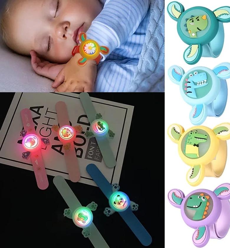 LED Flash Mosquito Repellent Bracelet for Kids - Natural Essential Oil Anti-Mosquito Watch - Non-Toxic Baby Safety Wristband image