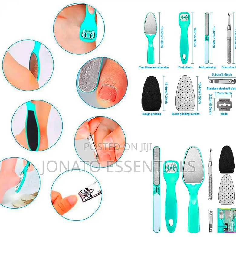 7pc Pedicure Set for Professional Nail Care and Calluses Kit image