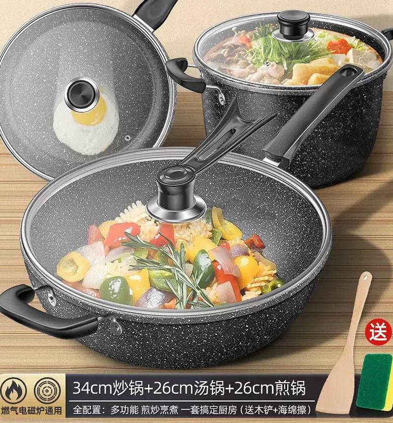 Maifan Stone Soup Pot with Lid Non-stick Stock   image