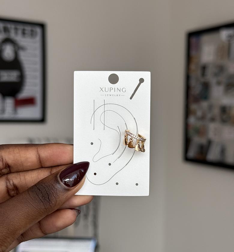 Falling Heart ear cuff image