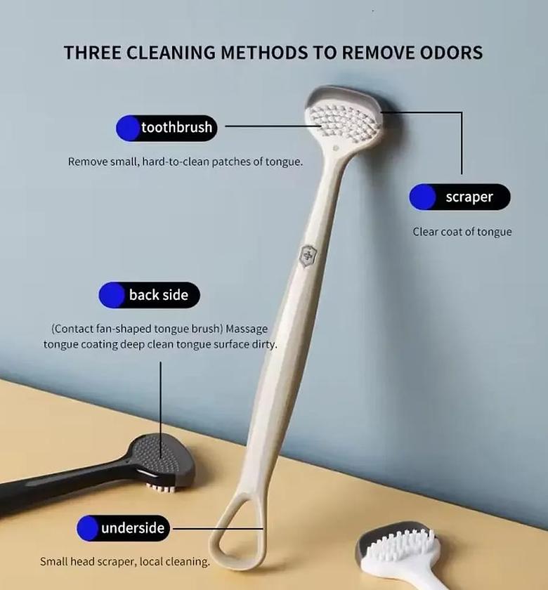 Silicone Tongue Scraper (Double-Sided) image