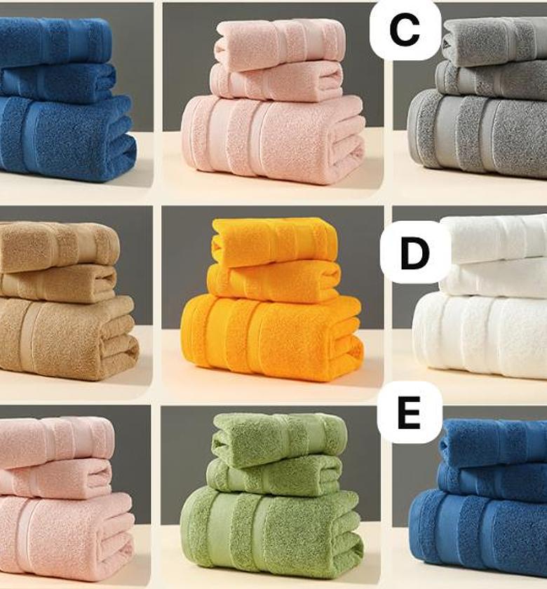 3pcs Bath Towel Set image