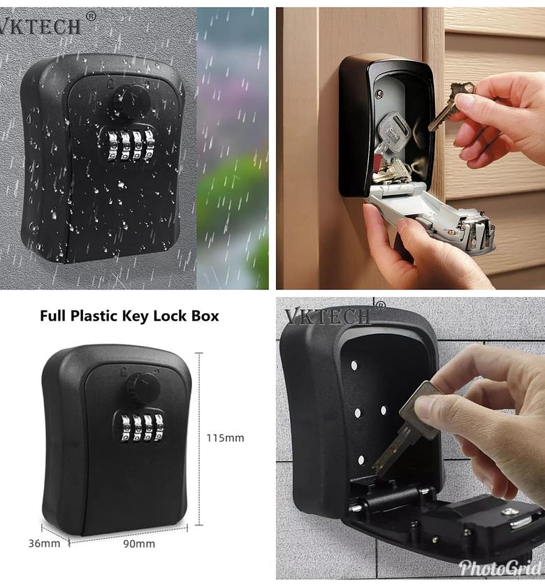 Weatherproof Wall-Mounted Key Safe Lock Box image