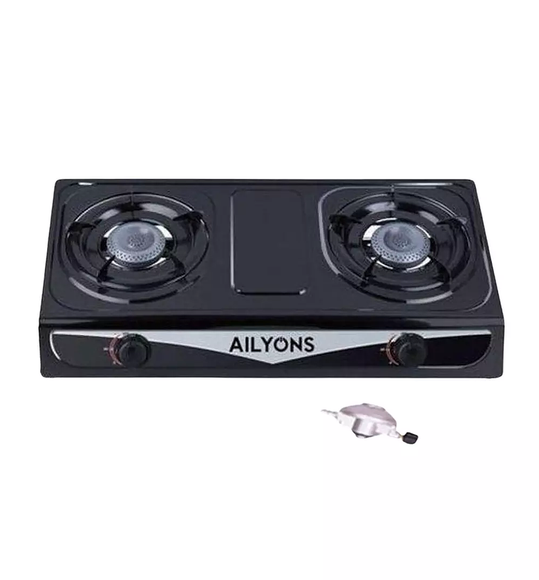 AILYONS GS013-2  Stainless Steel Double Burner Gas Cooker image