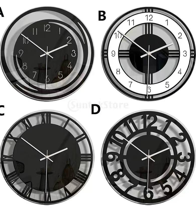 Creative 30cm Acrylic Wall Clock Modern Design  image