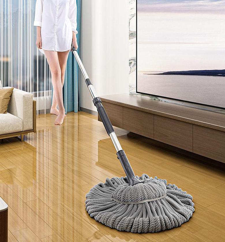 Self-Wringing Twist Mops for Floor Cleaning, Microfiber Floor mop with  Long Handle, Easy Wringing Mop image