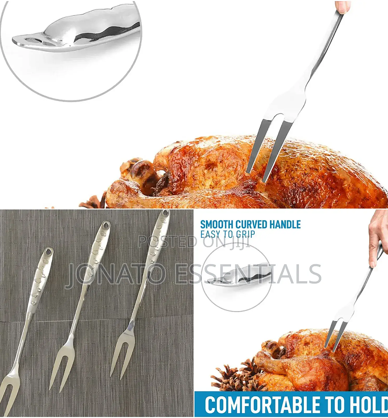 Stainless Steel Carving Fork for Turkey, Roast Meat image