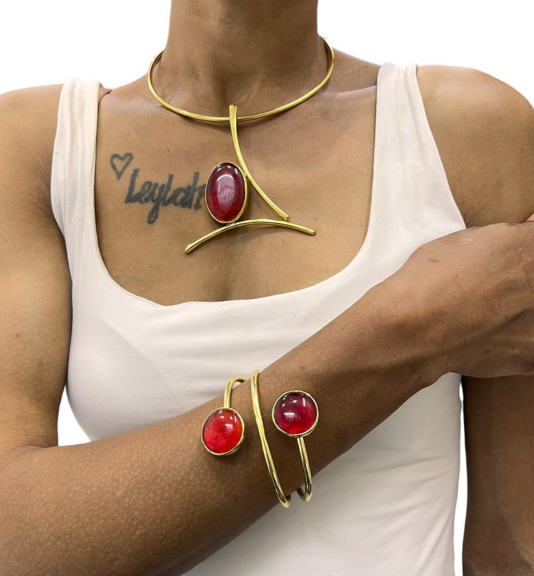 Upinde Brass Jewelry Set image