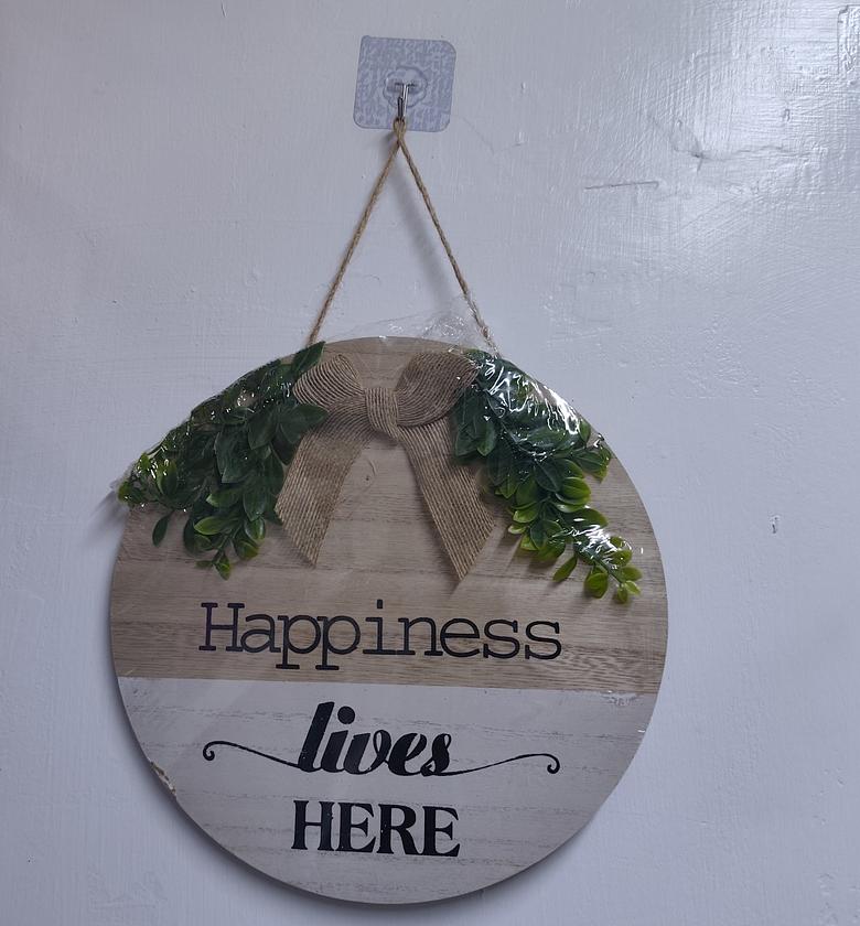 Wooden Wall Hanging and Door Wreath image