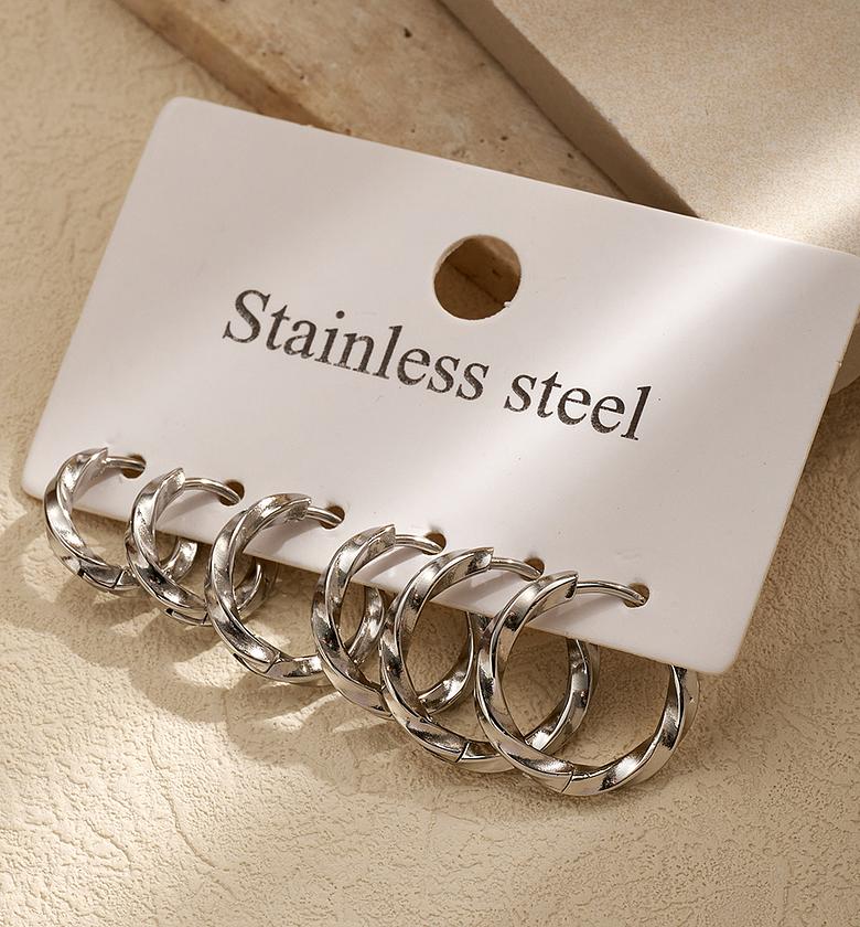 Spiral Infinity Hoop Earrings image