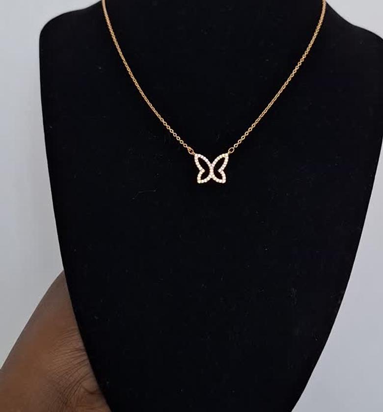 hypollargenic non tarnish and anti fading gold coated necklace image