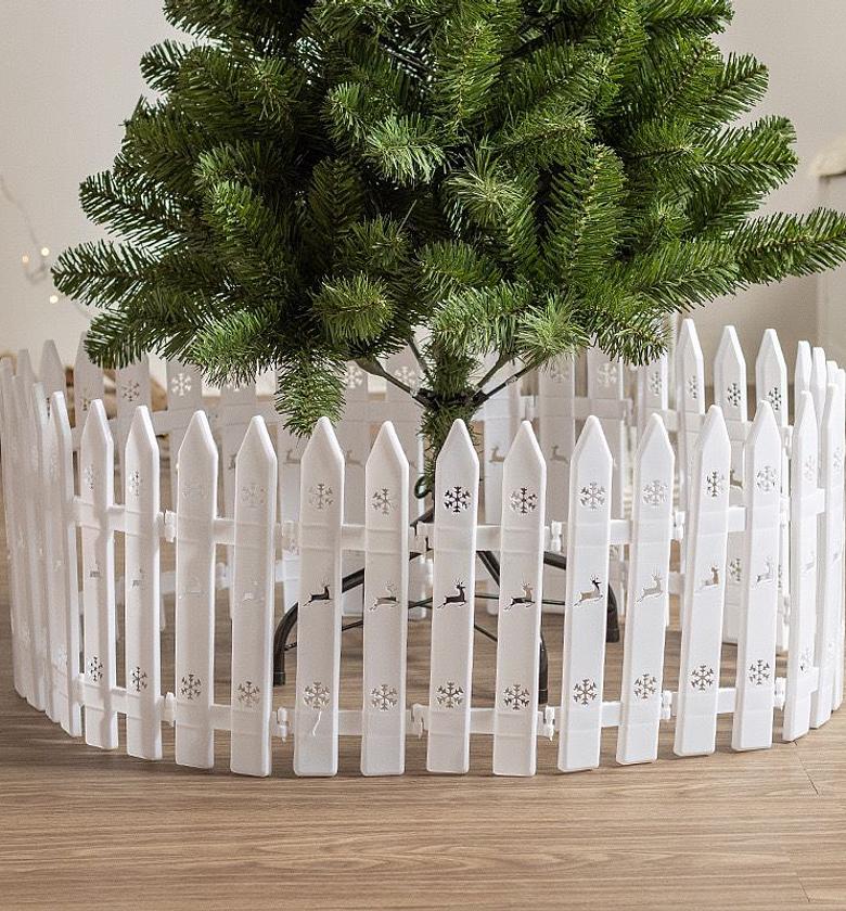 Frosted Picket Christmas Tree Fence image