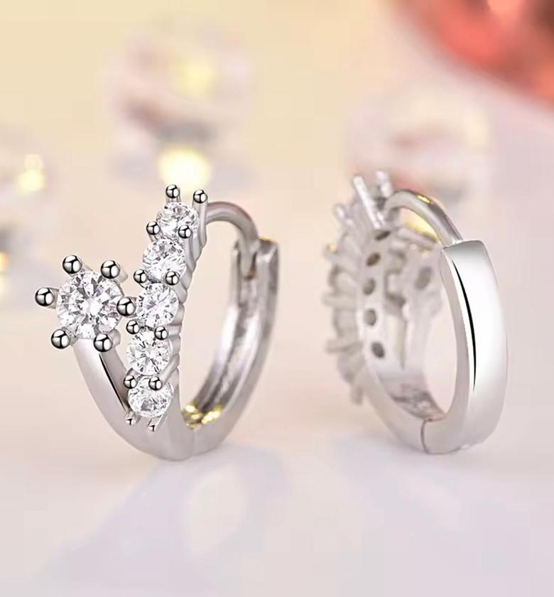 Ascending Solitaire Pave Huggies image