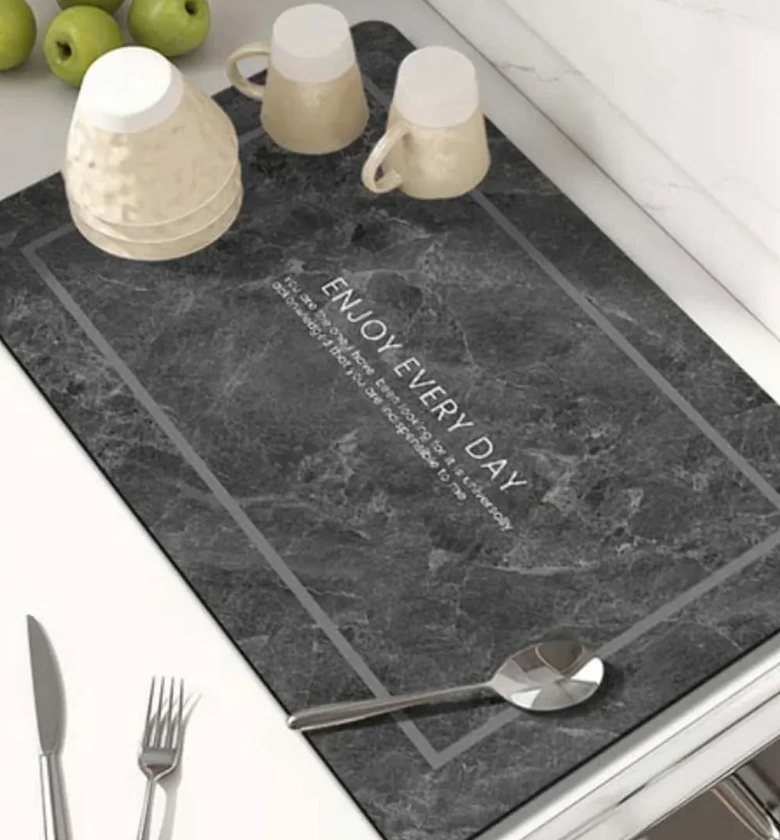 Non-Slip Quick-Drying Countertop Kitchen Dish Mat image