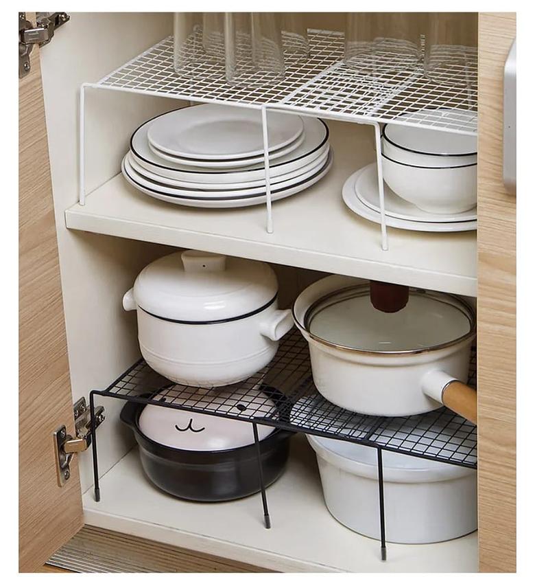 Metal Hollow Drain Shelves Sink Storage  image