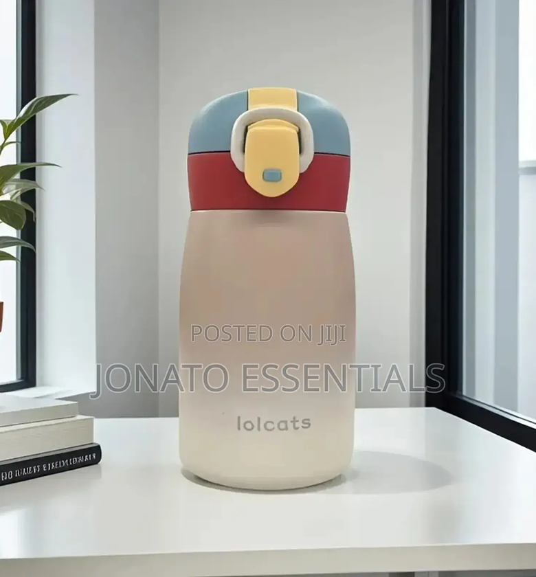 Stylish Pastel Water Bottle, 300ml, Leakproof, Portable image