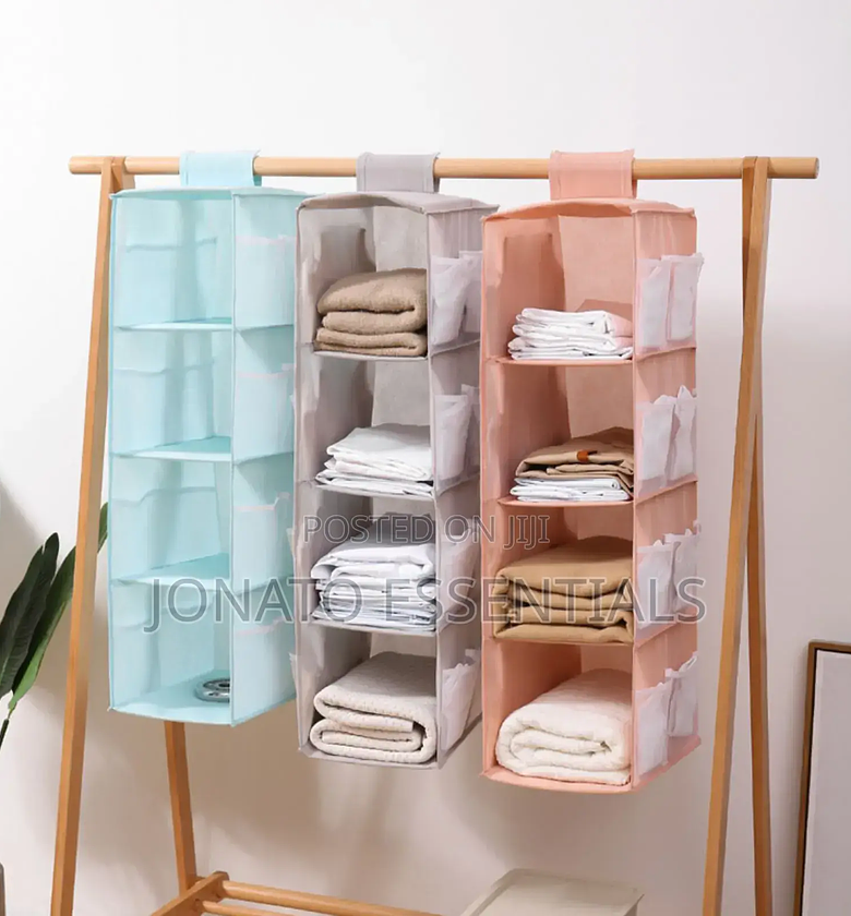 4 Layer Closet Hanging Organizer, Clothes Storage Bag image