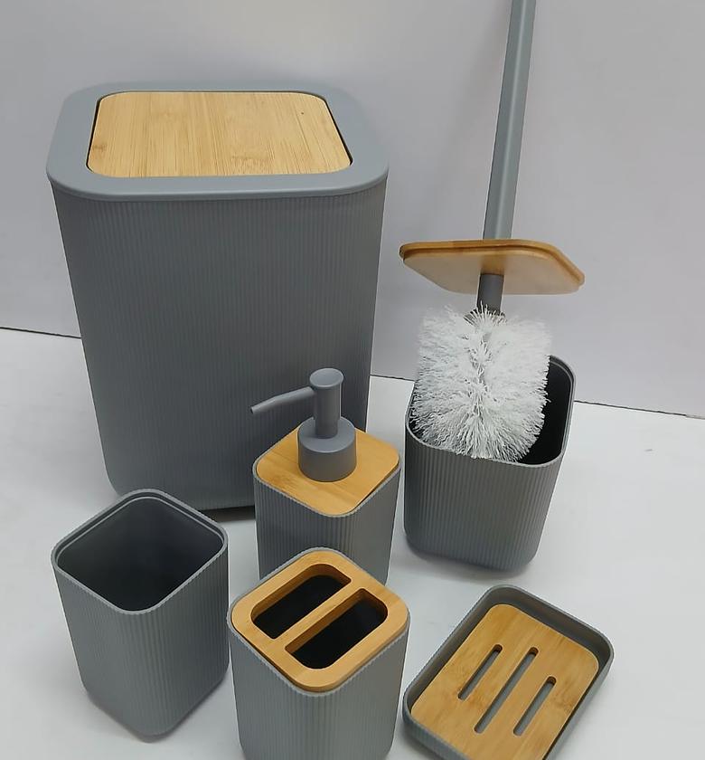 6in1 bathroom accessories set. image