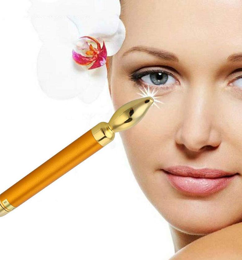 Facials Vibration Gold Eye Massager Stick Electric Device Pen Eye Strain image