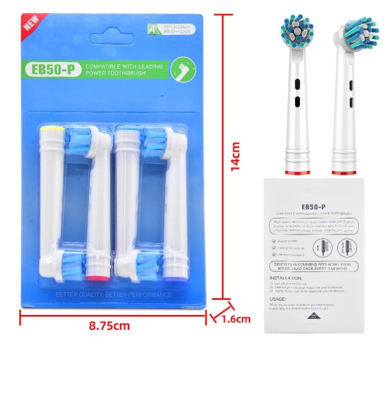 Electric Toothbrush Heads, 4 Pcs, Compatible Oral B image