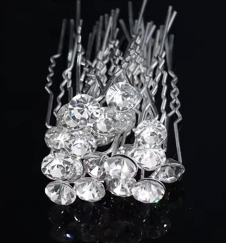 Solitaire Diamanté Hair Jewels image