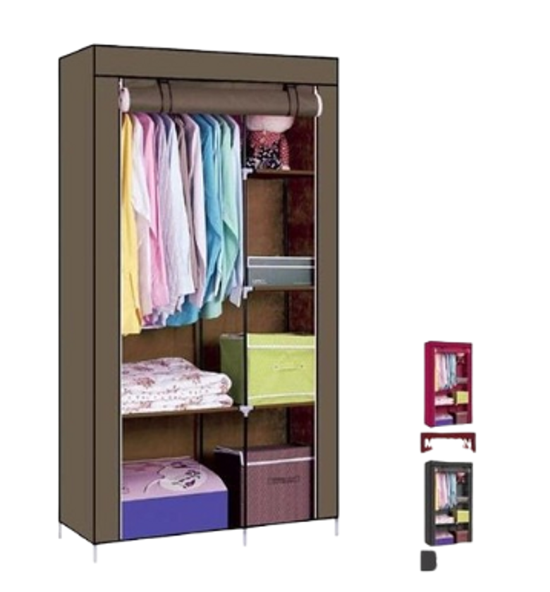 Portable Wardrobe. Nunix Portable Wardrobe 2 Column, Durable And Affordable image