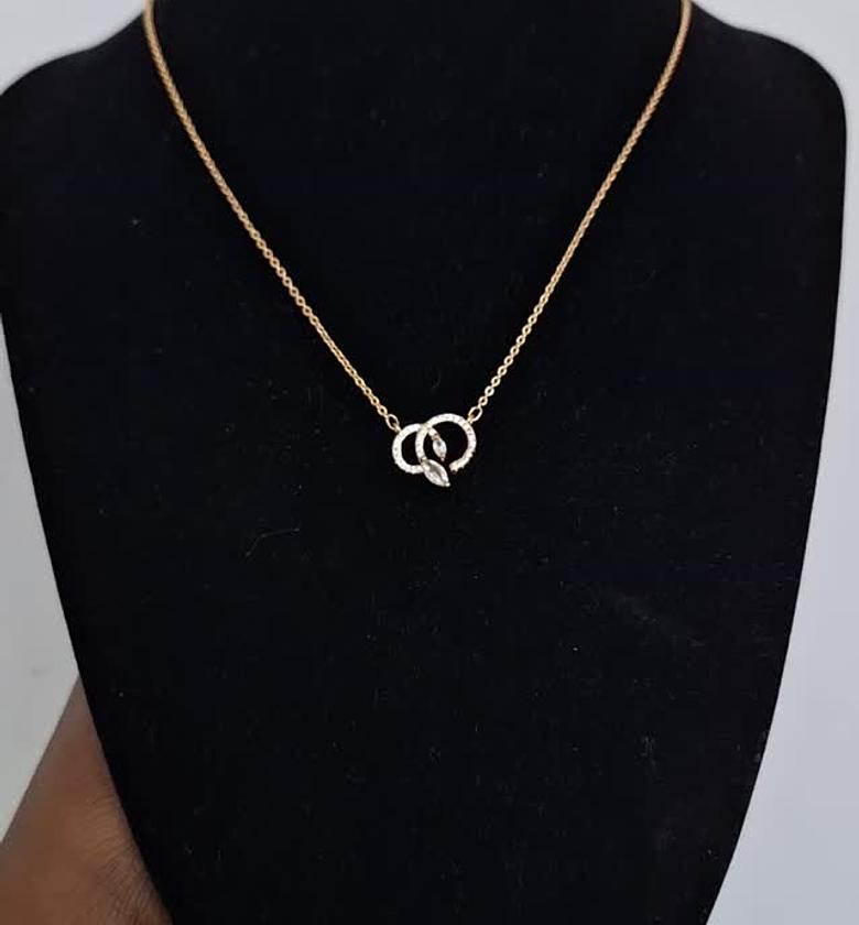 hypollargenic non tarnish and anti fading gold coated necklace image