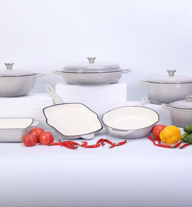 11 pcs Enamel Cast iron cooking pots image