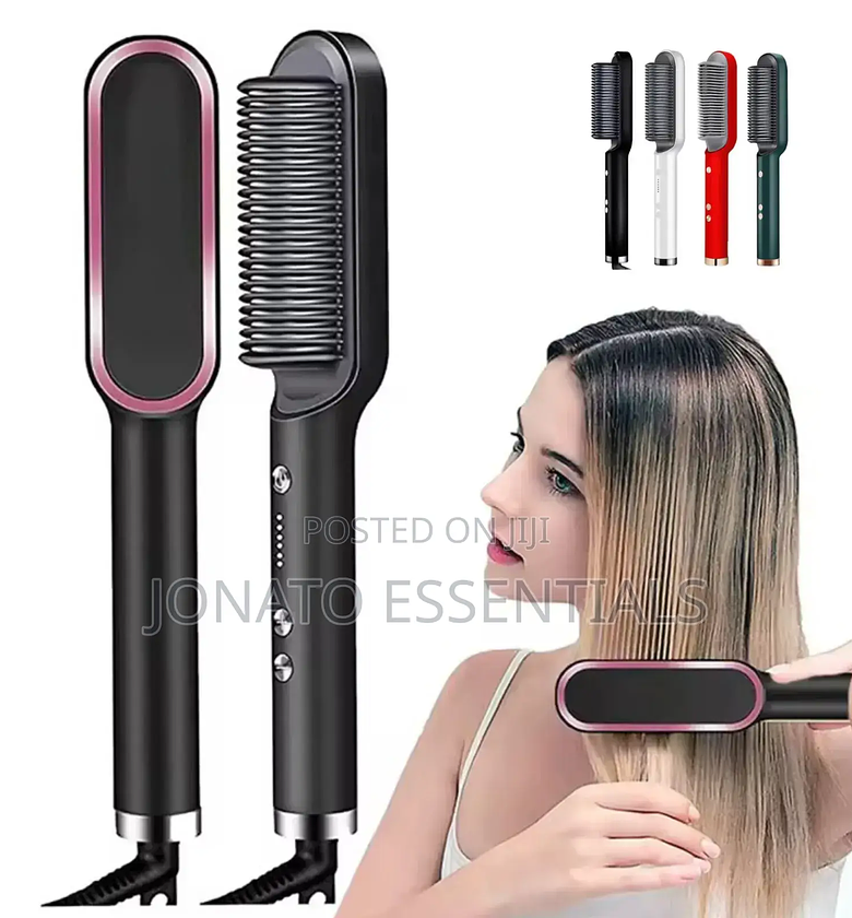 Electric Hair Straightener, Comb, Brush image