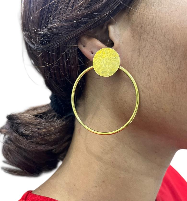 Lerato Spiral Brass Earrings image