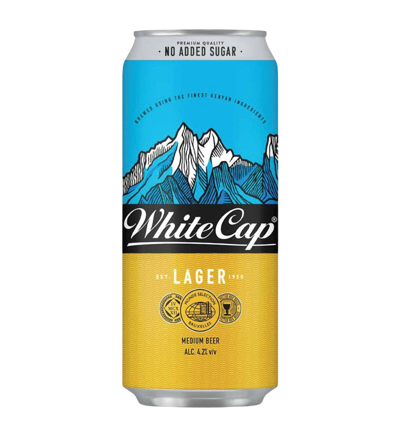 White Cap Can 500ml image