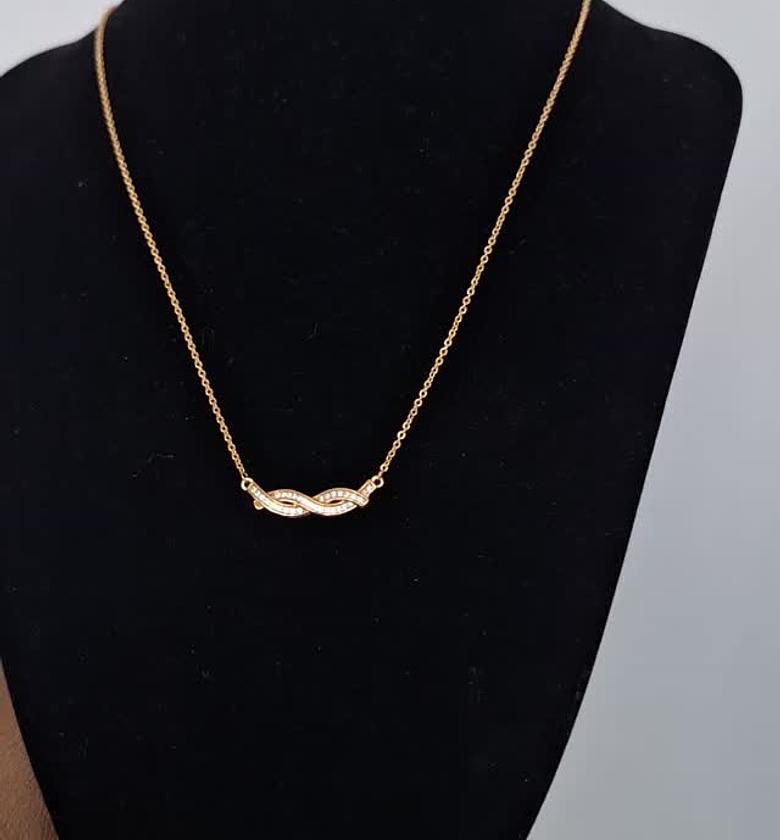 hypollargenic non tarnish and anti fading gold coated necklace image