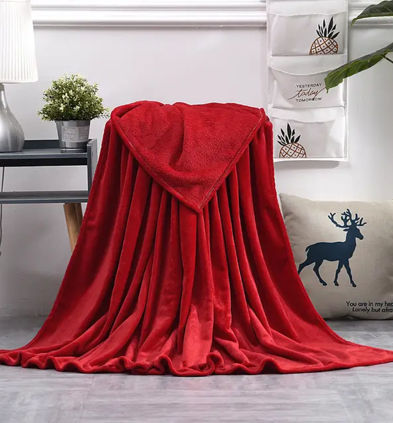 Warm Coral Fleece Throw Blanket – 5x6ft image